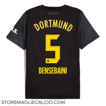Borussia Dortmund Ramy Bensebaini #5 Maglia Gara Trasferta Repliche 2024-25 Maniche Corte